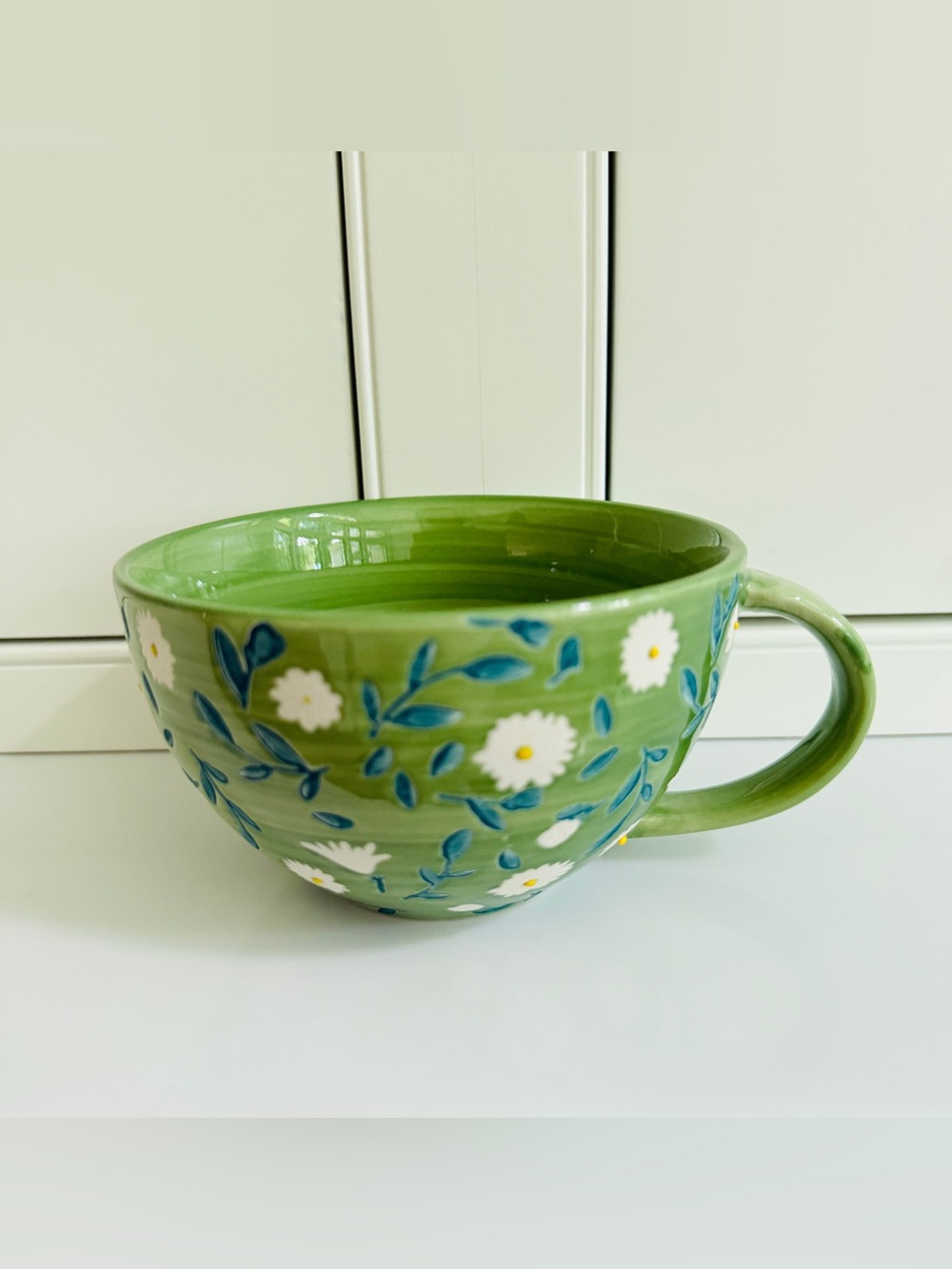Tag Louise Latte Mug Sage Stoneware Everyday 14oz Dishwasher Safe